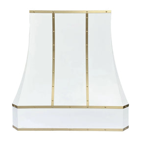 Fobest Custom White Range Hood with Curved Corner FSS-29-Stainless Steel Range Hood-Fobest