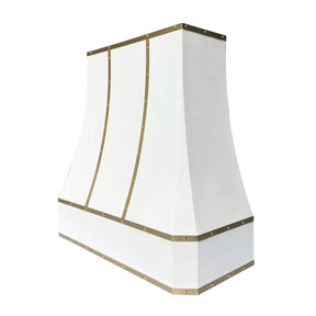 Fobest Custom White Range Hood with Curved Corner FSS-29-Stainless Steel Range Hood-Fobest
