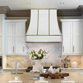 Fobest Custom White Range Hood with Curved Corner FSS-29-Stainless Steel Range Hood-Fobest