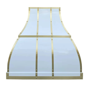 Fobest Custom White Stainless Steel Exhaust Hood FSS-97-Stainless Steel Range Hood-Fobest