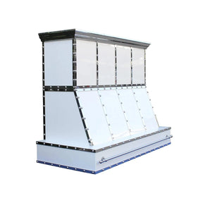 Fobest Custom White Stainless Steel Kitchen Hood FSS-102-Stainless Steel Range Hood-Fobest