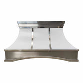 Fobest Custom White Stainless Steel Range Hood with Arched Band FSS-199-Stainless Steel Range Hood-Fobest