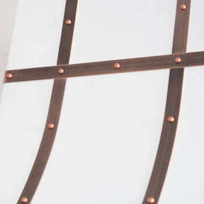 Fobest Custom White Stainless Steel Range Hood with Copper Bands FSS-141-Stainless Steel Range Hood-Fobest
