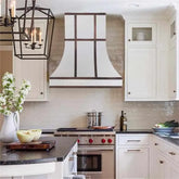 Fobest Custom White Stainless Steel Range Hood with Copper Bands FSS-141-Stainless Steel Range Hood-Fobest