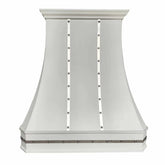 Fobest Custom White Stainless Steel Range Hood with Mirror Band FSS-187-Stainless Steel Range Hood-Fobest