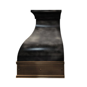 Fobest Custom Zinc Hood with Brass Band FSS-348-Stainless Steel Range Hood-Fobest