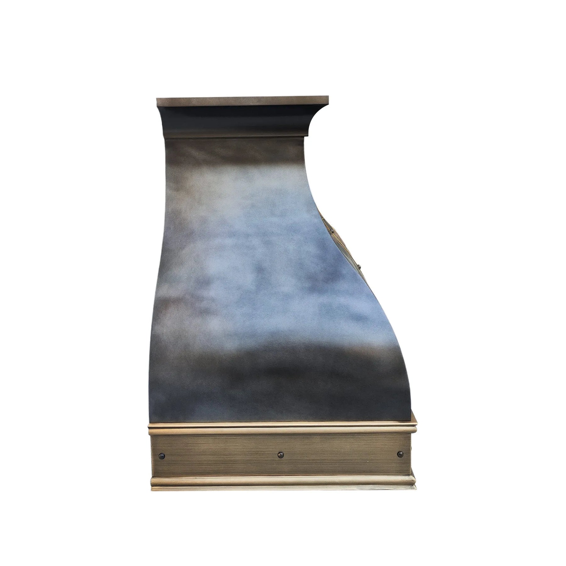 Fobest Custom Zinc Hood with Brass Band FSS-348-Stainless Steel Range Hood-Fobest
