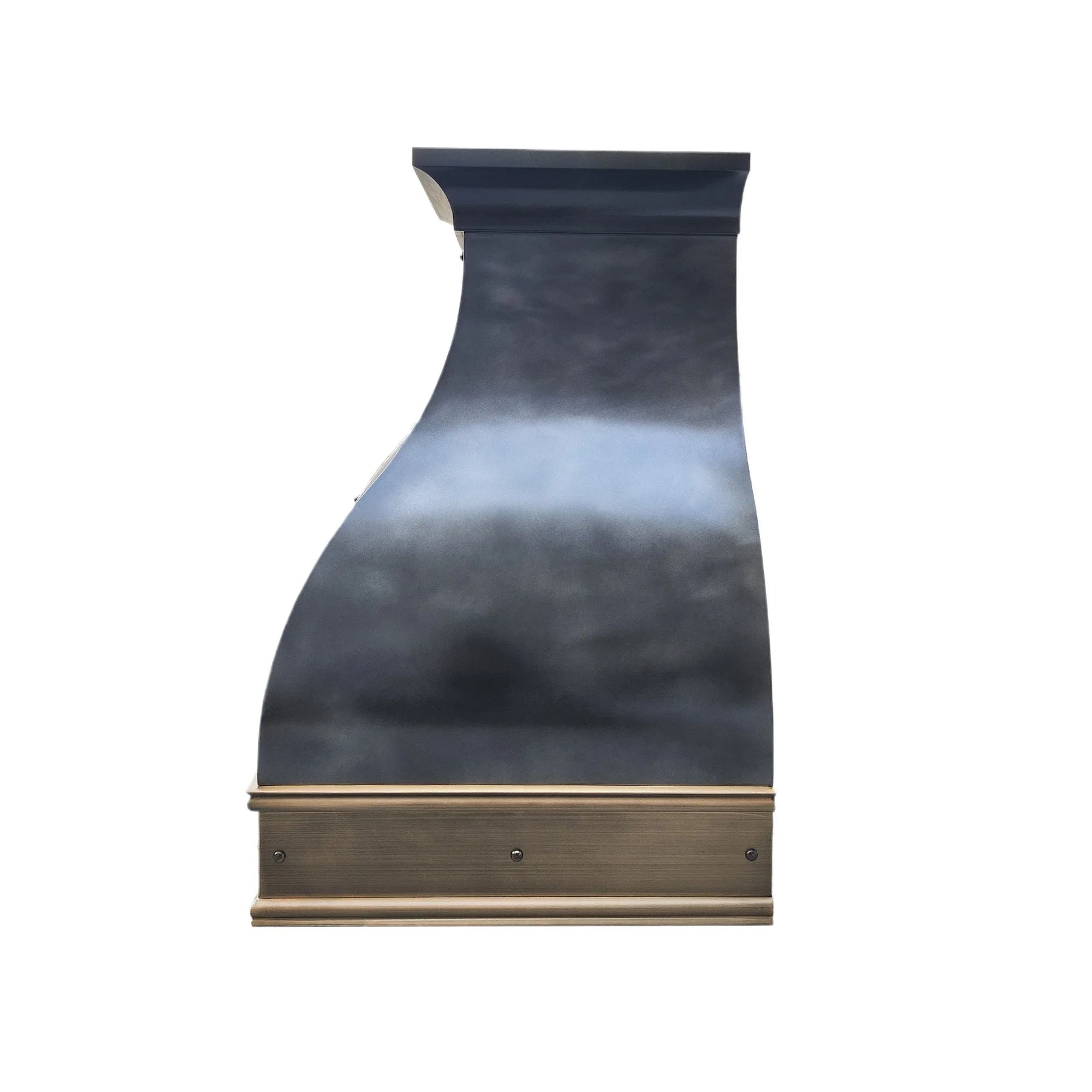 Fobest Custom Zinc Hood with Brass Band FSS-348-Stainless Steel Range Hood-Fobest