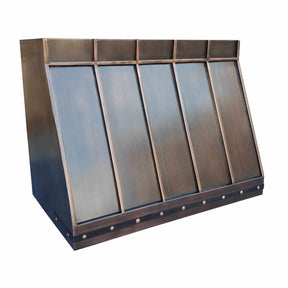 Fobest Dark Antique Copper Kitchen Hood with Strap FCP-127-Copper Range Hood-Fobest