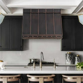 Fobest Dark Antique Copper Kitchen Hood with Strap FCP-127-Copper Range Hood-Fobest