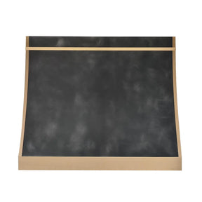Fobest Dark Zinc Kitchen Hood with Brass Trims FSS-406-Stainless Steel Range Hood-Fobest