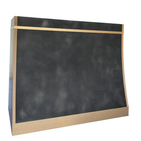 Fobest Dark Zinc Kitchen Hood with Brass Trims FSS-406-Stainless Steel Range Hood-Fobest