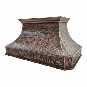 Fobest Decorative Copper Kitchen Hood with Sunflower Apron FCP-157-Copper Range Hood-Fobest