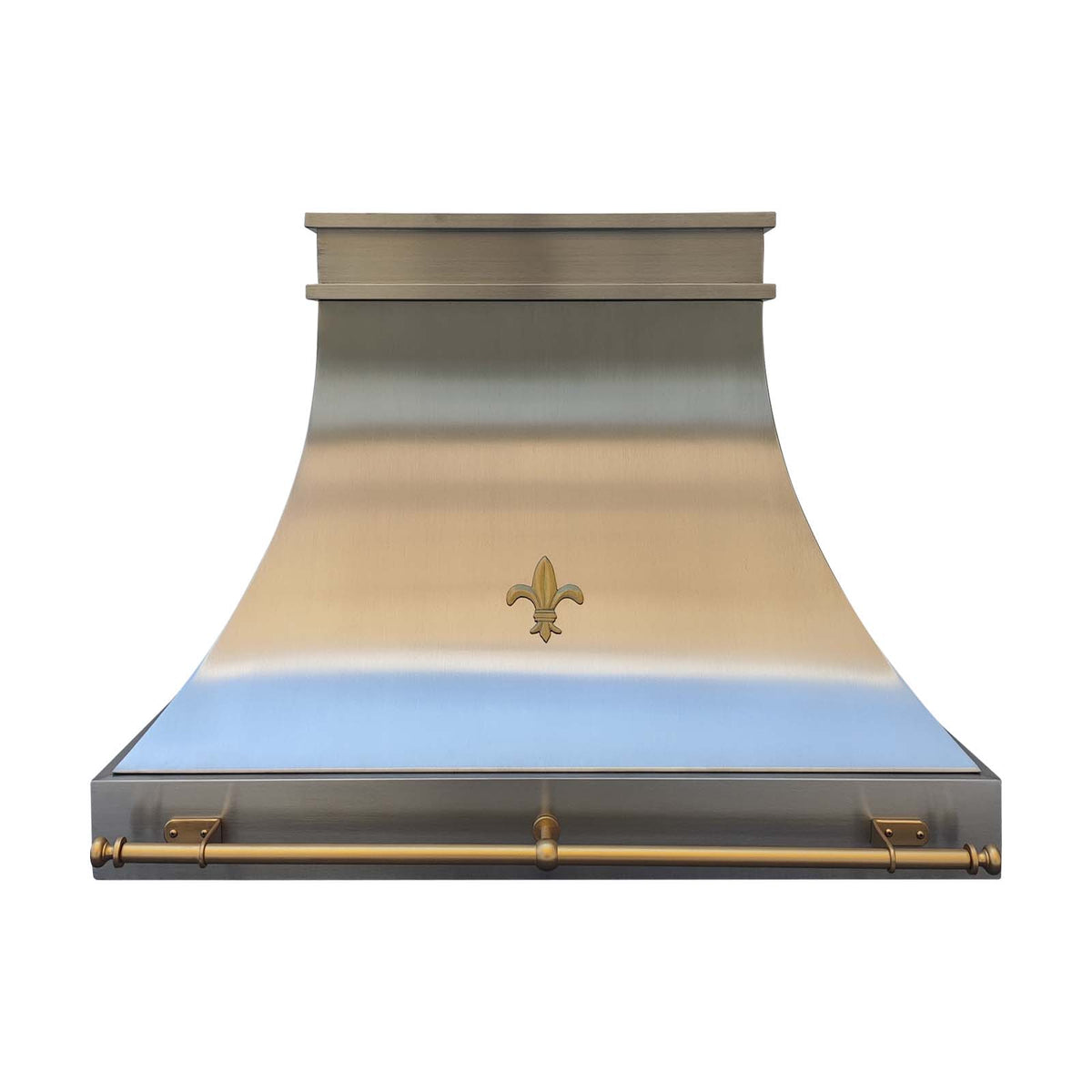 Fobest Decorative Custom Metal Hood with Fleur-de-lis FSS-417-Stainless Steel Range Hood-Fobest