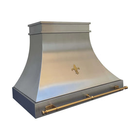 Fobest Decorative Custom Metal Hood with Fleur-de-lis FSS-417-Stainless Steel Range Hood-Fobest