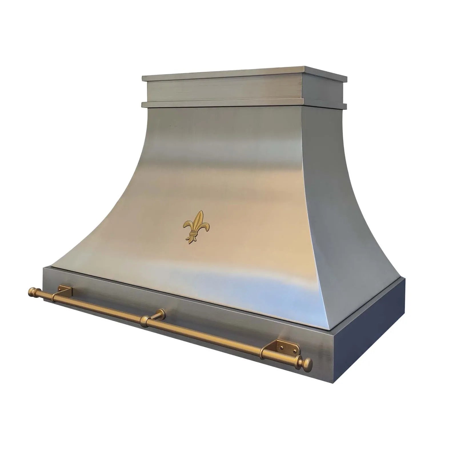 Fobest Decorative Custom Metal Hood with Fleur-de-lis FSS-417-Stainless Steel Range Hood-Fobest