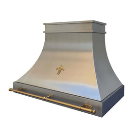 Fobest Decorative Custom Metal Hood with Fleur-de-lis FSS-417-Stainless Steel Range Hood-Fobest