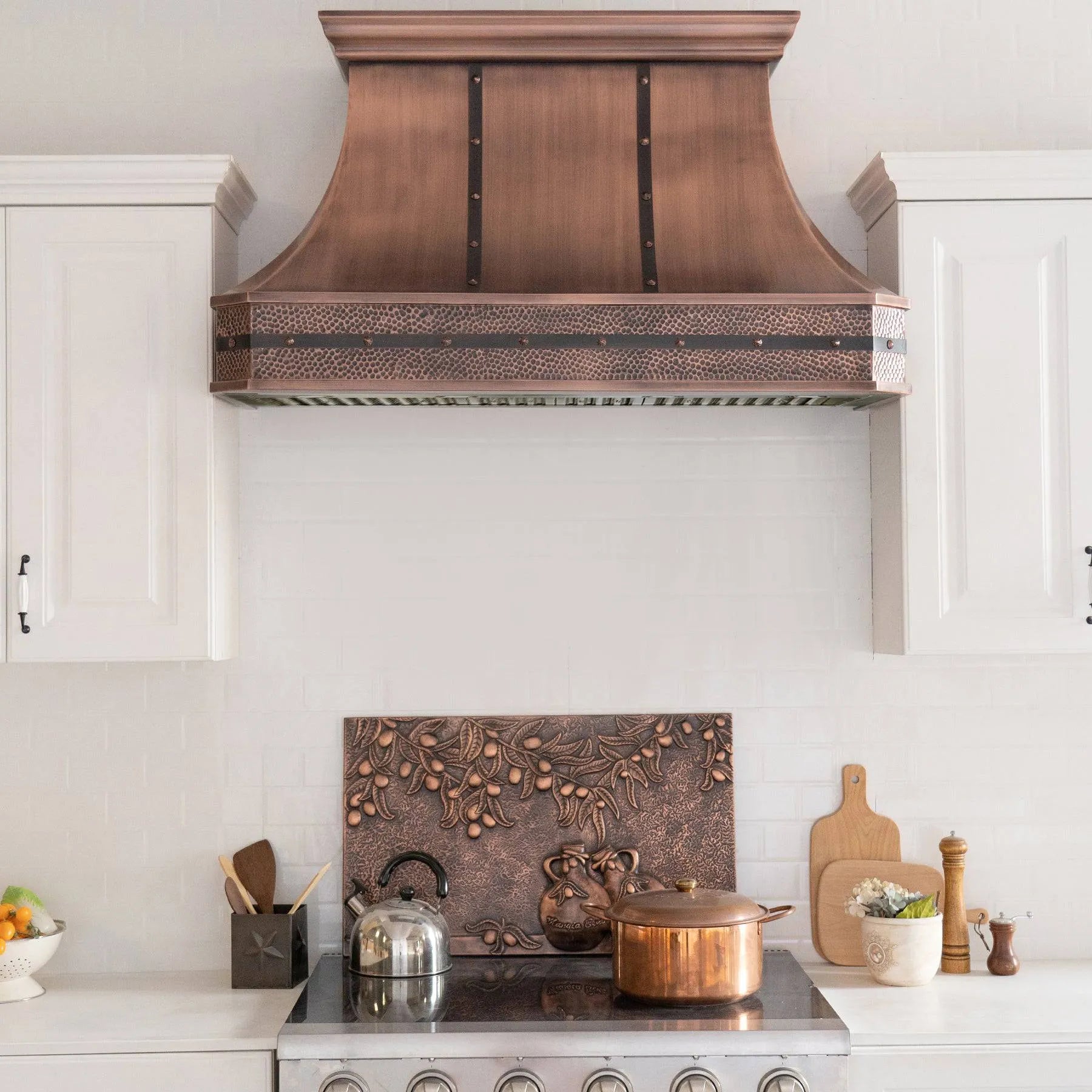 Fobest Farmhouse Antique Copper Range Hood FCP-7-Copper Range Hood-Fobest
