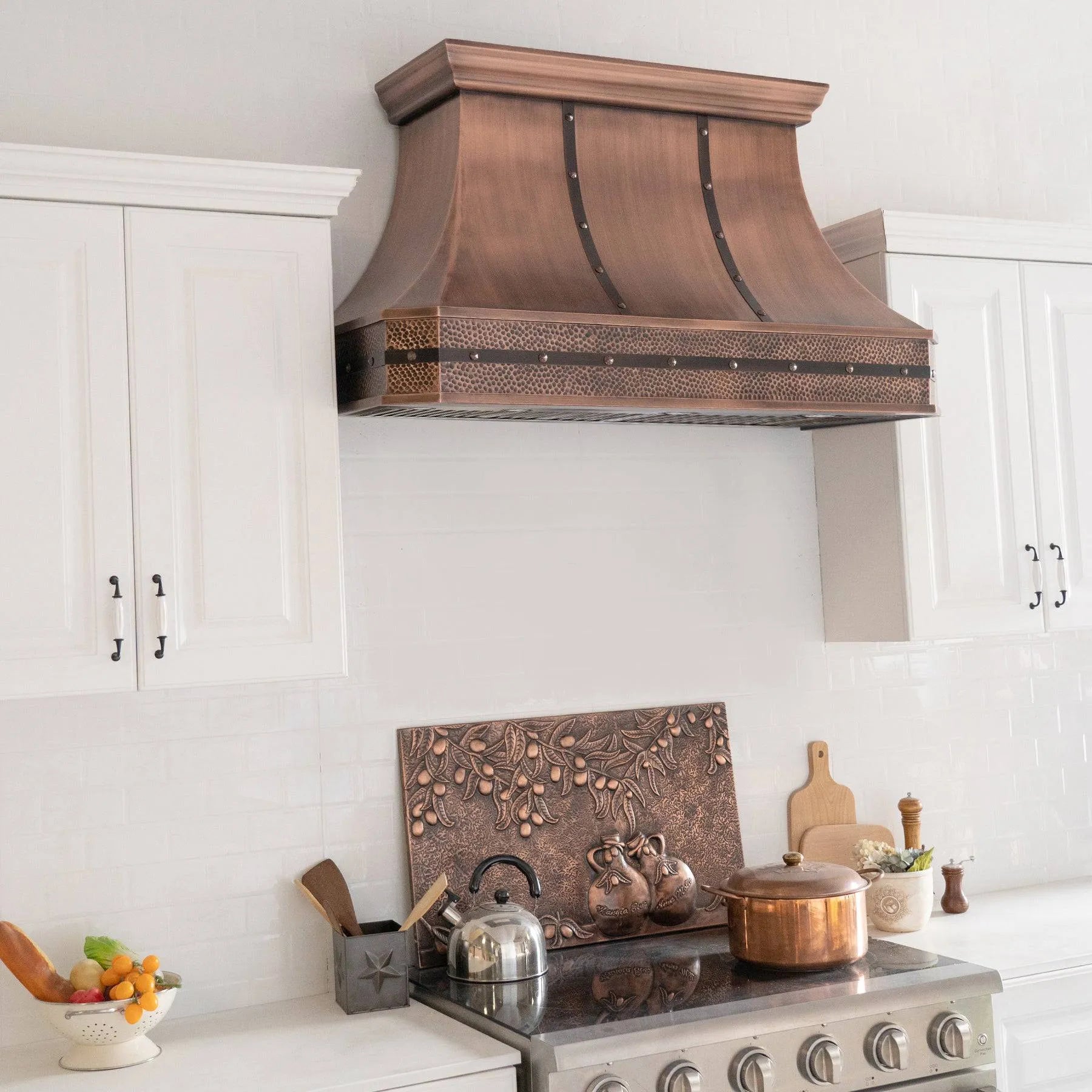 Fobest Farmhouse Antique Copper Range Hood FCP-7-Copper Range Hood-Fobest