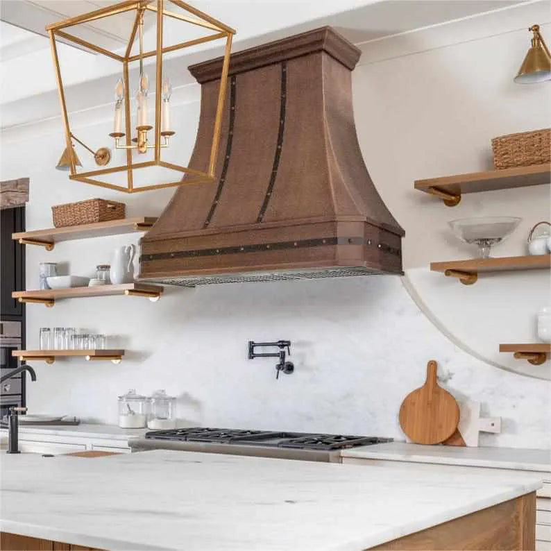Fobest Farmhouse Antique Copper Range Hood FCP-7-Copper Range Hood-Fobest