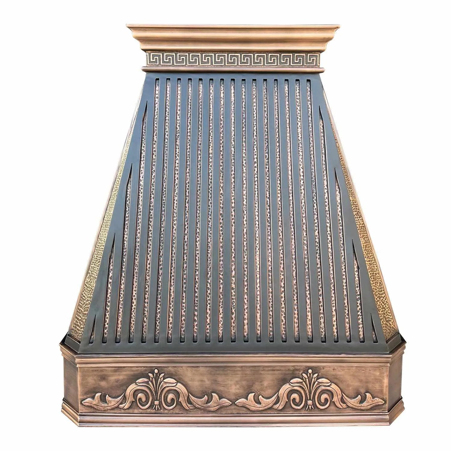 Fobest Farmhouse Copper Range Hood with Fence Straps FCP-20-Copper Range Hood-Fobest