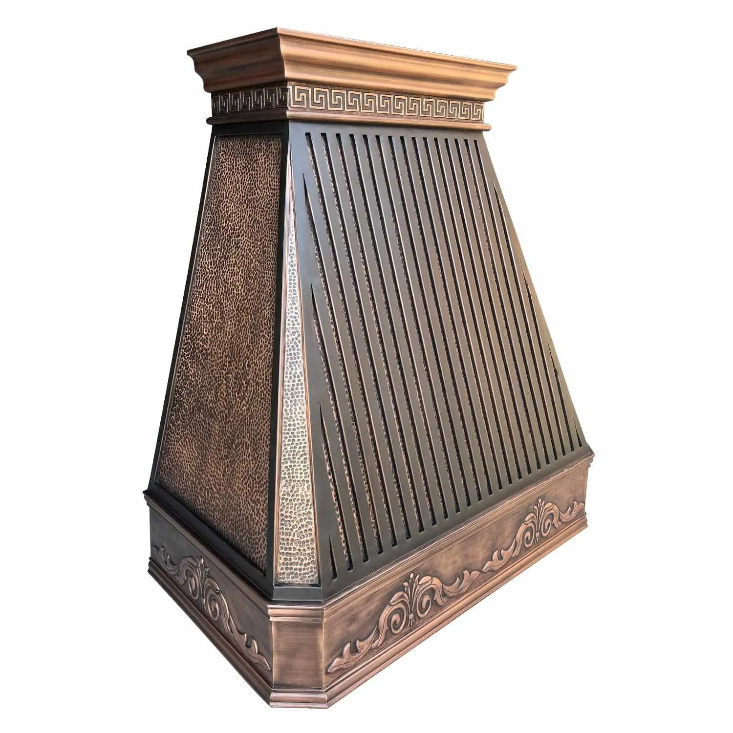 Fobest Farmhouse Copper Range Hood with Fence Straps FCP-20-Copper Range Hood-Fobest