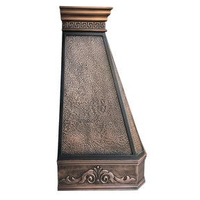 Fobest Farmhouse Copper Range Hood with Fence Straps FCP-20-Copper Range Hood-Fobest