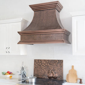 Fobest Farmhouse Copper Range Hood with Rustic Crown FCP-31-Copper Range Hood-Fobest