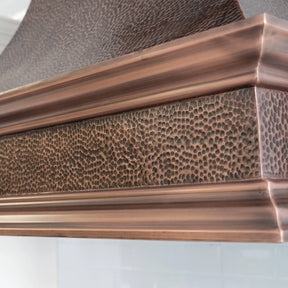 Fobest Farmhouse Copper Range Hood with Rustic Crown FCP-31-Copper Range Hood-Fobest