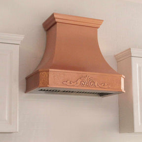 Fobest Farmhouse Copper Range Hood with Vintage Apron FCP-67-Copper Range Hood-Fobest