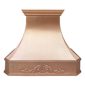 Fobest Farmhouse Copper Range Hood with Vintage Apron FCP-67-Copper Range Hood-Fobest