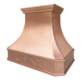 Fobest Farmhouse Copper Range Hood with Vintage Apron FCP-67-Copper Range Hood-Fobest