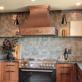 Fobest Farmhouse Copper Range Hood with Vintage Apron FCP-67-Copper Range Hood-Fobest
