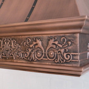Fobest Farmhouse Kitchen Range Hood with Apron Design FCP-77-Copper Range Hood-Fobest