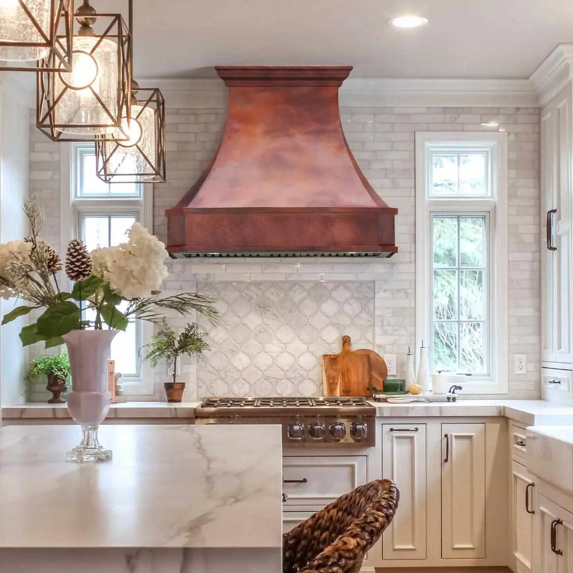Fobest Fire Copper Range Hood with Hammer Texture FCP-156-Copper Range Hood-Fobest