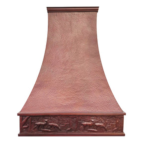 Fobest Fire Copper Stove Hood with Deer Apron-Copper Range Hood-Fobest