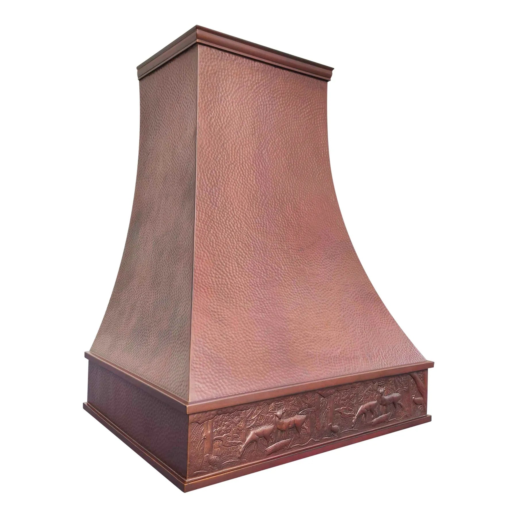 Fobest Fire Copper Stove Hood with Deer Apron-Copper Range Hood-Fobest