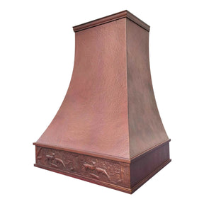 Fobest Fire Copper Stove Hood with Deer Apron-Copper Range Hood-Fobest