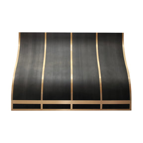 Fobest Grey & Brass Custom Kitchen Hoods Stainless Steel Finish FSS-433-Stainless Steel Range Hood-Fobest