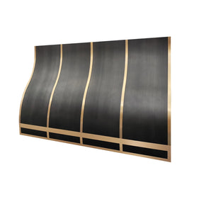 Fobest Grey & Brass Custom Kitchen Hoods Stainless Steel Finish FSS-433-Stainless Steel Range Hood-Fobest