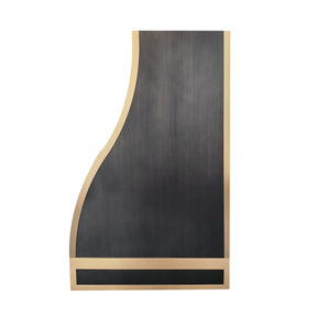 Fobest Grey & Brass Custom Kitchen Hoods Stainless Steel Finish FSS-433-Stainless Steel Range Hood-Fobest