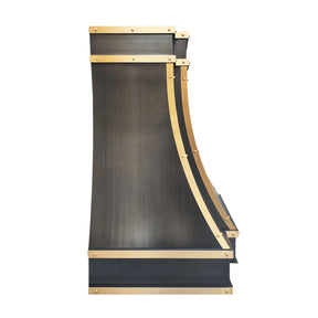 Fobest Grey Stainless Steel Range Hood with Brass Color FSS-313-Stainless Steel Range Hood-Fobest