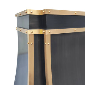 Fobest Grey Stainless Steel Range Hood with Brass Color FSS-313-Stainless Steel Range Hood-Fobest