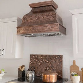 Fobest Hammered Copper Kitchen Hood FCP-12-Copper Range Hood-Fobest