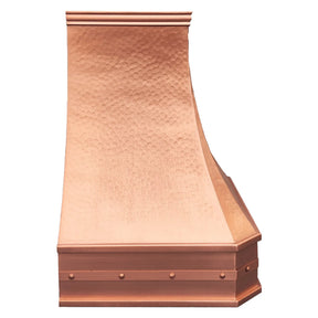 Fobest Hammered Copper Range Hood with Riveted Base FCP-266-Copper Range Hood-Fobest