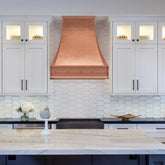 Fobest Hammered Copper Range Hood with Riveted Base FCP-266-Copper Range Hood-Fobest