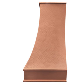 Fobest Hammered Kitchen Range Hood with Vertical Straps FCP-267-Copper Range Hood-Fobest