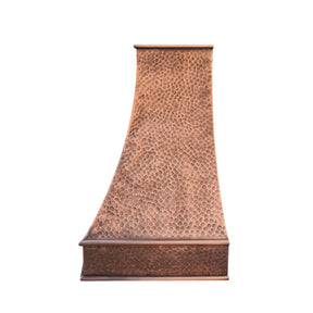 Fobest Hand Hammered Copper Range Hood with Carved Apron FCP-253-Copper Range Hood-Fobest