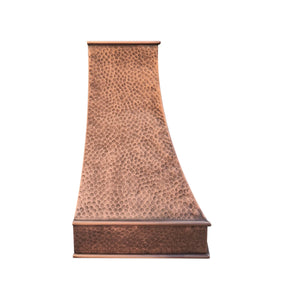 Fobest Hand Hammered Copper Range Hood with Carved Apron FCP-253-Copper Range Hood-Fobest