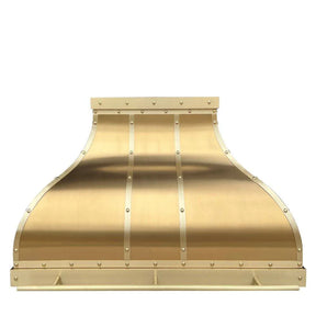 Fobest Handcrafted Brushed Brass Range Hood FSS-86-Stainless Steel Range Hood-Fobest